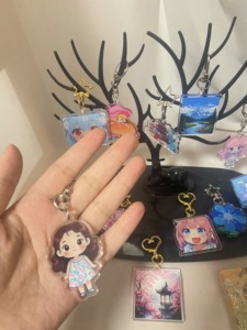 Factory Custom Cheap Clear Acrylic <b>Keychain</b> Personalized Double Sided Printed Cartoon <b>Anime</b> Acrylic Keyring Wholesale Custom Log - Product Image 4