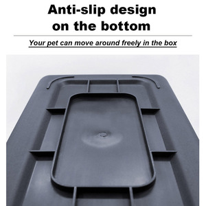 <span class=keywords><strong>Cages</strong></span> de voyage pour animaux de compagnie avec poignées Chenil pour chien Porte métallique Caisse pour chien et chat Plateau en plastique pour voiture aérienne Transport extérieur - Product Image 6