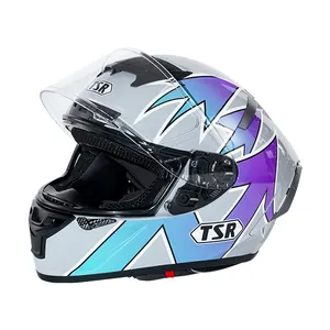 ECE R22.06 casco integrale moto di alta qualità ABS Racing Sec casco moto per adulti