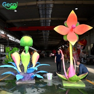 Flor Comedora de Hombres Animatrónica de Fábrica, Resistente al Agua y a los Rayos UV, Venus Flytrap de Tamaño Real Personalizable para Decoración de Parques Temáticos - Product Image 6
