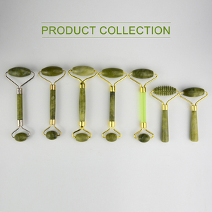 Nhãn hiệu riêng chăm sóc da công cụ chống lão hóa màu xanh lá cây tự nhiên spikey ngọc lăn trị liệu ngọc bích mặt gua SHA Lược massager bộ bao bì - Product Image 6