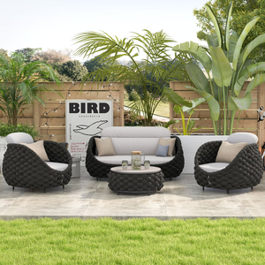 Outdoor Rattan <b>Set</b>, Hotel Outdoor Furniture, Garden Furniture, Aluminum Outdoor <b>Sofa</b>, Modern Woven Patio <b>Set</b> - Product Image 3