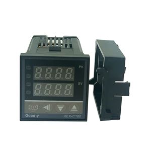 Kit thermostat REX-C100FK02-V*DN avec 5 câbles de 2 mètres, sonde de 10 cm, entrée et sortie (IO) - Product Image 1