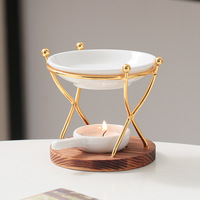 Réchaud d'aromathérapie en fer à bois double danse Lampe à huile essentielle Chauffe-bougie pour le commerce extérieur Amazon Ventes transfrontalières