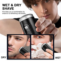 Rasoir Électrique Portable Personnalisé pour Hommes – Mini Rasoir de Voyage pour Barbe – Machine à Raser Humide/Sèche – Tondeuse à Cheveux Lavable et Rechargeable
