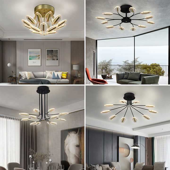 Modern Minimalist Indoor Living Room Aluminum 24W LED