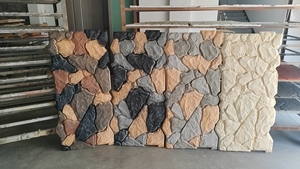 Panel Dinding PU Dekoratif Efek Batu 3D Modern Ringan, Bahan Semen Tahan Api, Lembaran Besar untuk Dinding Eksterior - Product Image 2