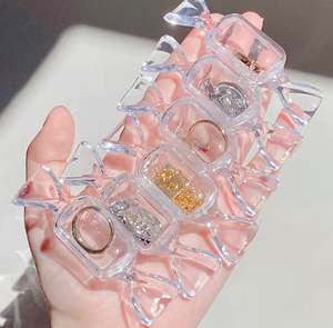 Aksesori Perhiasan Cincin Anting-Anting Kecil Logo Vials Mini Hadiah Pernikahan Botol Kecil Berbentuk Permen Akrilik untuk Pembungkus Perhiasan - Product Image 2