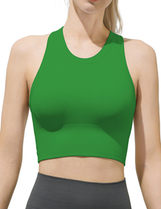 Sixim <span class=keywords><strong>c</strong></span>ủa phụ nữ liền mạch gân cao <span class=keywords><strong>c</strong></span>ổ áo ngự<span class=keywords><strong>c</strong></span> thể thao <span class=keywords><strong>c</strong></span>ó thể tháo rời đệm Yoga Tank Tops cho tập thể dụ<span class=keywords><strong>c</strong></span> Workout & chạy Crop Tops - Product Image 3