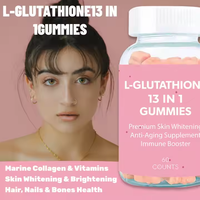 Supply d'usine Organique 13-en-1 L-Glutathion Gommes Suppléments quotidiens d'éclaircissement de la peau de qualité alimentaire