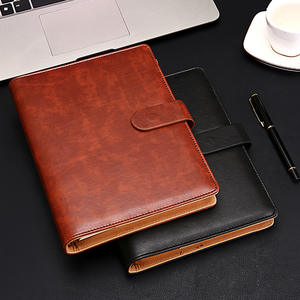 Carnet de notes professionnel en cuir à feuilles mobiles avec boucle magnétique, ensemble portable pour réunions de bureau, coffret cadeau personnalisé - Product Image 1