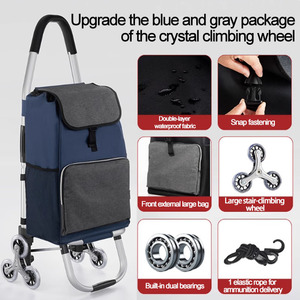 Carrito de Compras Plegable de Aluminio para Subir Escaleras, Fácil de Transportar, para <span class=keywords><strong>Supermercado</strong></span> y Camping - Product Image 2