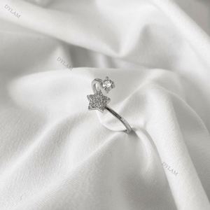 Dylam Women Ring Set Woman Adjustable Rings With Stone <b>Wedding</b> Couple Wholesale <b>Accessories</b> Sets for Girls Moissanite Gra - Product Image 6