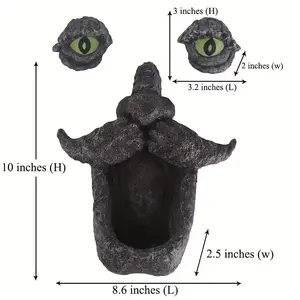 Adam ağacı yüz kuş besleyici için yaşlı-parlayan gözler ile gotik bahçe dekorasyonu - Product Image 4