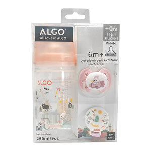 <span class=keywords><strong>ALGO</strong></span> fabbrica 3 pezzi bottiglia regalo BPA-Free bottiglia di plastica con disegno di succhietto cartone animato per 0-12 mesi - Product Image 2