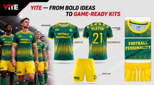 Ensemble d'uniformes de football personnalisés, <span class=keywords><strong>maillot</strong></span> et short de football par sublimation, fabrication OEM ODM, vente en gros - Product Image 2