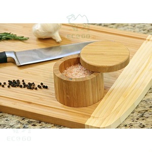 Boîte salée chinoise avec couvercle magnétique Boîte à sel et poivre en papier Boîte à épices en bois naturel - Product Image 2