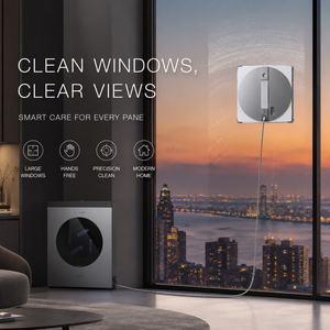 ECOVACS W3 OMNI Limpiador de Ventanas Robótico Eléctrico con Navegación Giroscópica, Tecnología TruEdge, 12 Niveles de Seguridad, Uso Doméstico y Exterior - Product Image 1
