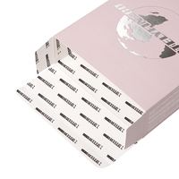 Caja de Envío Plegable Rosa Personalizada con Logotipo en Lámina Plateada, Cartón Corrugado Plegable para Cosméticos, Cuidado de la Piel, Embalaje de Pequeños Regalos