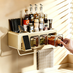 Wall Mounted Spice <b>Jar</b> Set L Size Moisture Proof <b>For</b> <b>Kitchen</b> <b>Storage</b> - Product Image 2