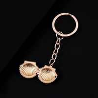 Ywyougang Porte-clés Coquillage Ouvrable en Acier Inoxydable 4 Couleurs, Cadre Photo, Pendentif Médaillon Coquillage, Cadeau