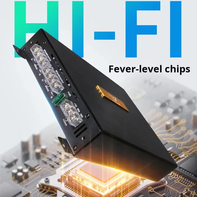 Car Amplifier 4-channel High-power Speaker Board, Upgraded and Modified Speakers and Subwoofer, Car Audio Amplifier