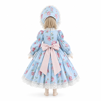 Costume BJD style jardin personnalisé, robe BJD vintage rose, manches bouffantes, dentelle, vêtements de poupée pour poupée BJD articulée taille réelle