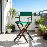 Chaise de Réalisateur Pliante Traditionnelle Haute, Portable et Légère en Bois Écologique pour Salle à Manger, Plage, Parc, Chambre, Hôtel, École