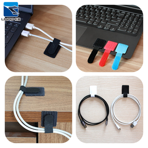 Có thể điều chỉnh móc vòng Cáp <span class=keywords><strong>Clip</strong></span> màu xanh dính dây tổ chức dây tổ chức nhà bếp văn phòng dây đeo chủ Patterned Băng - Product Image 5