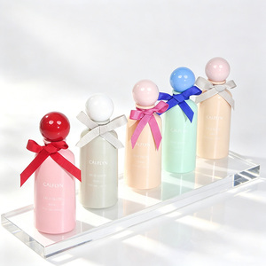 Parfum en flacon rond avec nœud papillon, capuchon mignon en forme <span class=keywords><strong>de</strong></span> dôme avec ruban, couleur macaron, Eau <span class=keywords><strong>de</strong></span> Toilette, fabricant OEM sous marque privée - Product Image 3