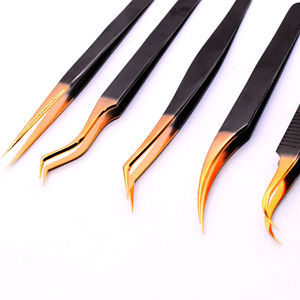 Non-slip Stainless Steel Straight Eyelash Tweezers <b>Lash</b> Tweezers Custom <b>Long</b> <b>Lash</b> Tweezers Non Fiber Tip GZ RTS Bulk Mixed Order - Product Image 2