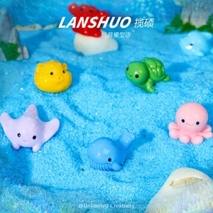 Kit de Création Artistique DIY Figurines d'Animaux Marins en Résine Arc-en-ciel, Décoration Miniature de Dessins Animés pour la Maison - Product Image 3