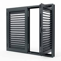 Fenêtres à battants en aluminium à cadre fin, design moderne, à rupture de pont thermique, insonorisées, vitrées, de luxe, pour résidences, avec persiennes