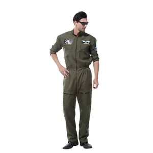 Costume d'astronaute Costume Spaceman Costume pilote combinaison de vol pour homme femme, adulte Cosplay Costume Jumpsuit pour Halloween