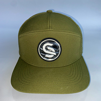 Casquette de baseball perforée vert olive à logo circulaire S, séchage rapide, respirante, pour sports de plein air et style urbain