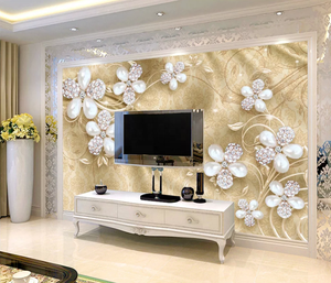 Papel Tapiz de Lujo para Pared de Hotel con Diseño de Loto Dorado en 3D de ZHIHAI - Product Image 2
