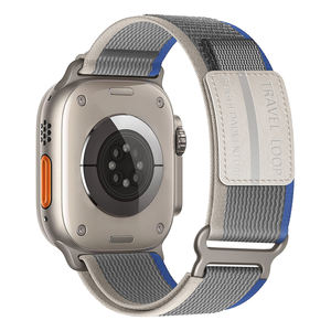 Gute Qualität Sport Leder Label Trail <span class=keywords><strong>Loop</strong></span> Nylon Uhren armband für Apple Watch Ultra 49 (WB1156T) - Product Image 4