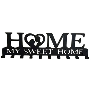 Jh-mech – porte-clés mural en métal rustique, décoration de la maison, My <span class=keywords><strong>Sweet</strong></span> Home, porte-clés mural - Product Image 2