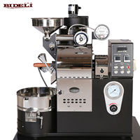 Torréfacteur à café professionnel Bideli 1kg 2kg, machine à torréfier les grains de café à double tambour, gaz et électrique