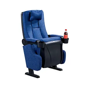 New Design Made In China Modern Luxury Red Fabric Movie Folding Cinema Chairs Vip Price Theater Seats With Cupholder