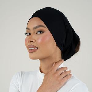 หมวกฮิญาบมุสลิมสีพื้นเรียบง่าย ปรับแต่งได้ ยืดหยุ่น สวมใส่สบาย ระบายอากาศได้ดี เนื้อผ้านุ่ม - Product Image 2