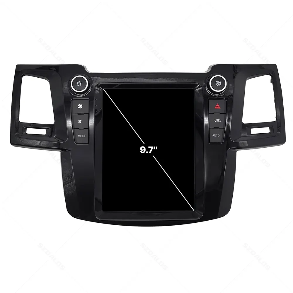 Tesla Style Android Car Radio Audio Player For Toyota Hilux Fortuner 2008-2015 Carplay WiFi GPS 9.7" Vertical Screen Stereo