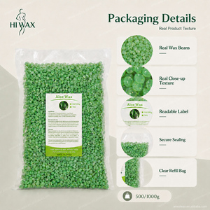 Cire dure en grains OEM 1kg, sac en vrac, perles de cire dépilatoire pour le corps, cire d'épilation sûre pour l'élimination des poils, fournitures de dépilation - Product Image 5
