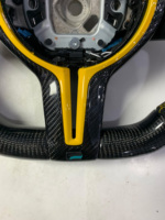 Volant sport en cuir et fibre de carbone à 3 branches pour E36 pour voitures F10/F18/F11/F12/F30-F35/F20/E90/X1-X6/M2-M6