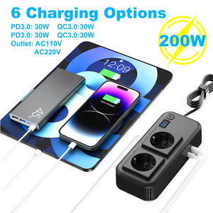 <span class=keywords><strong>Convertisseur</strong></span> de puissance étanche pour voiture 200W <span class=keywords><strong>12V</strong></span> à 110V AC avec 4 ports USB pour camions RV Van Marine Boat Use - Product Image 5