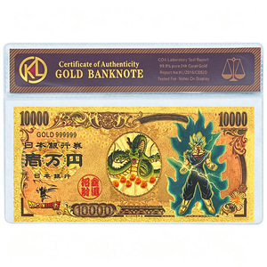 Carte de collection Anime japonais <span class=keywords><strong>Dragon</strong></span> Z en feuille d'or, billet de 10 000 Yens, 11 designs, cadeau manga - Product Image 2