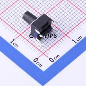 TSD001A08526A Tactile Switch Through hole Component (THT)-4P,6x6mm Switch Round Button 2.6N Through Hole 6mm - Product Image 2