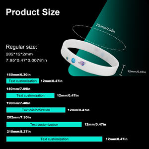 Braccialetto <span class=keywords><strong>in</strong></span> Silicone Personalizzato Luminoso al Buio Ecologico con Logo <span class=keywords><strong>in</strong></span> Rilievo per Uso Promozionale nel Basket - Product Image 4