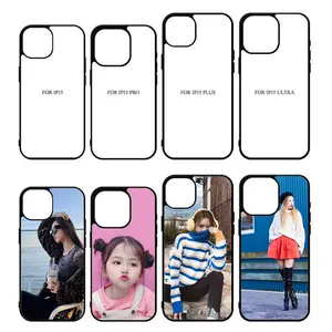 Sarung ponsel sublimasi 2D Transfer panas populer polos untuk iPhone 15 / 15 Pro max / IP15 Pro / 15 Plus