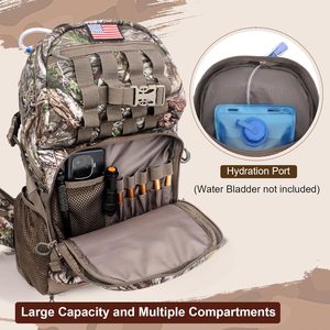Sac à dos de chasse camouflage avec système de suspension, nylon imperméable, sac de chasse gratuit - Product Image 5